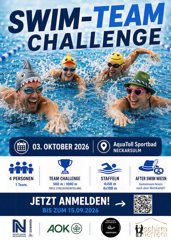 1 swim team challenge plakat 2026